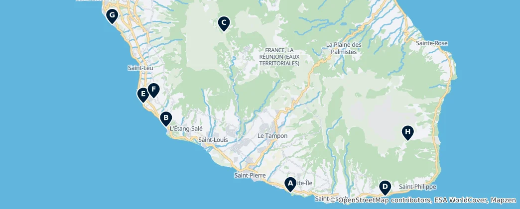 Mappa di Beaches & Coastal Views