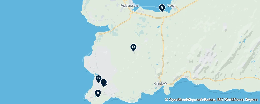 Mapa Volcanoes and Geothermal Wonders