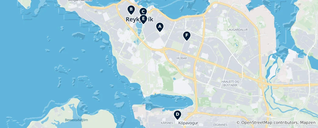 Mapa Historic & Modern Churches