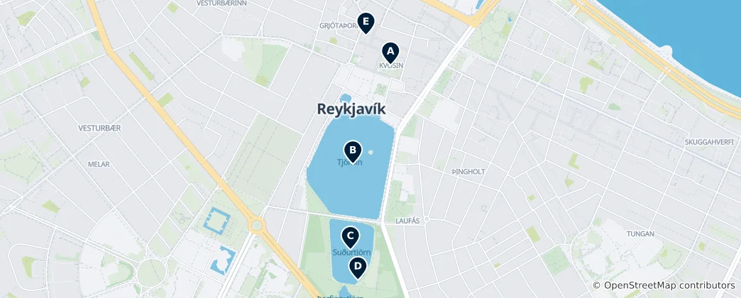 Mapa Public Spaces & Squares