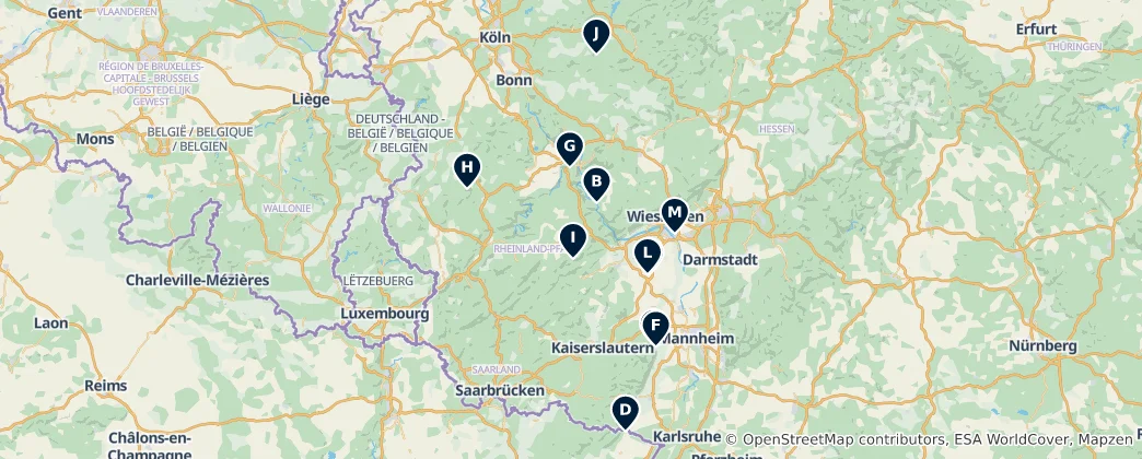 Map of Viewpoints and Towers