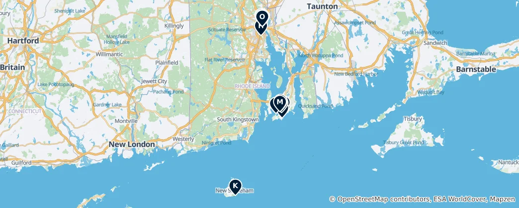 Mappa di Rhode Island Essentials