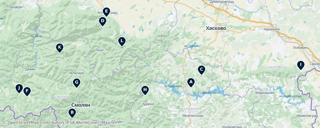 Rhodope Mountains Essentials – Mapa