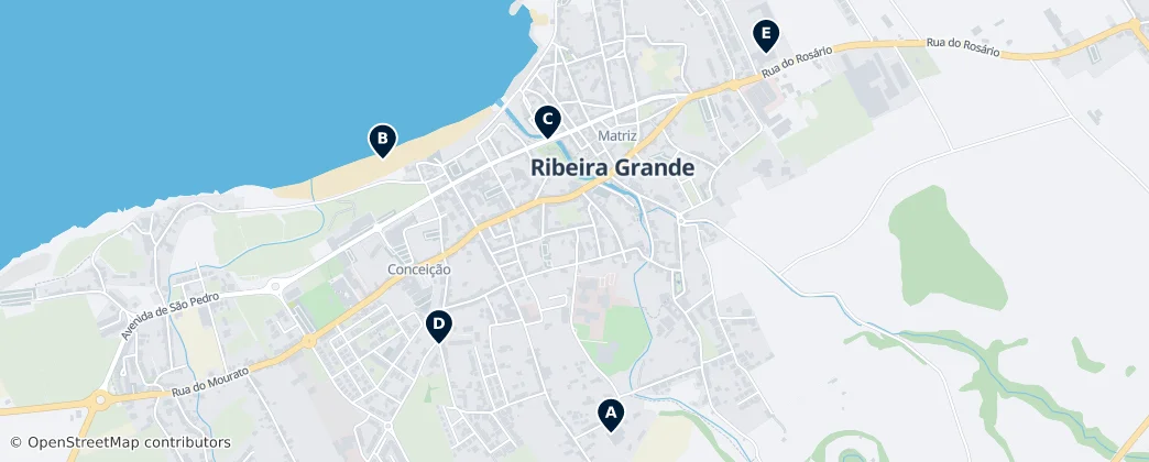 Map of Coastal Heritage of Ribeira Grande