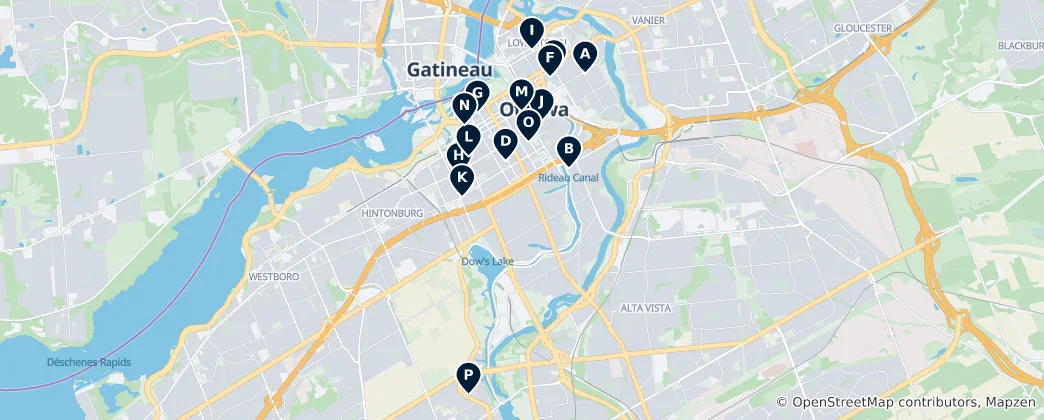Map of Ottawa's Sacred Sites