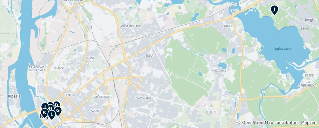Riga's Essential Highlights 지도