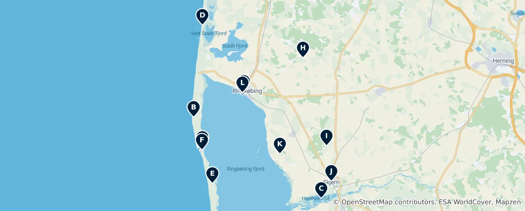 Mapa de Ringkøbing-Skjern Essentials