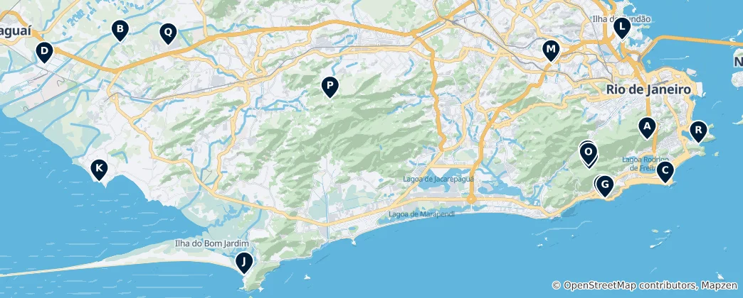 Mappa di Landmarks and Monuments