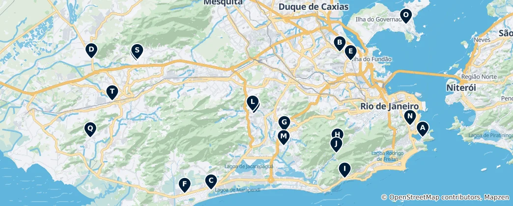 Map of Notable Churches and Religious Sites