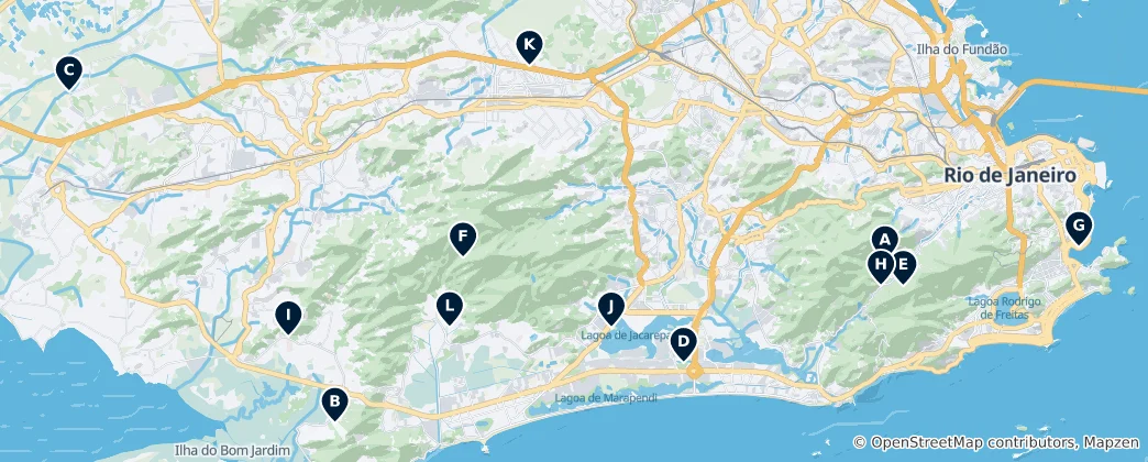 Rio's Green Spaces 지도