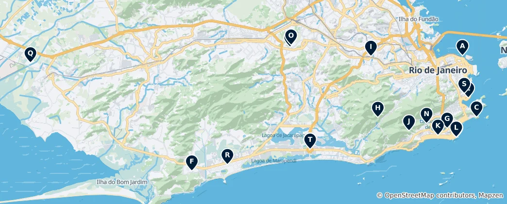 Mapa De Rio's Museums and Galleries