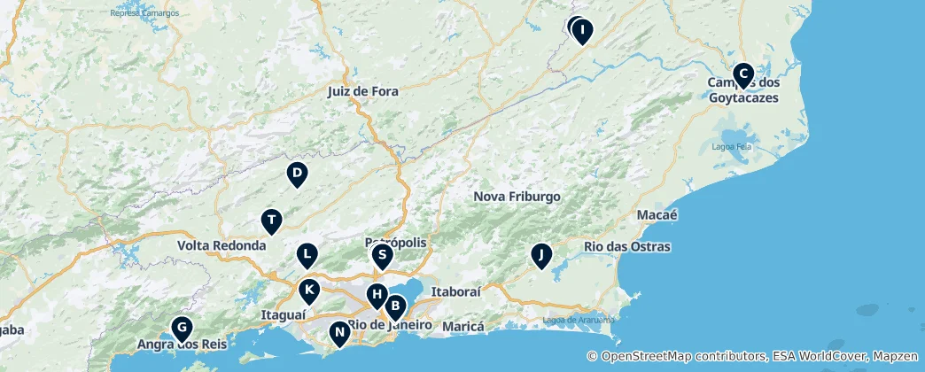 Mapa Notable Religious Sites