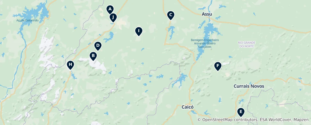 Mappa di Scenic Parks and Squares