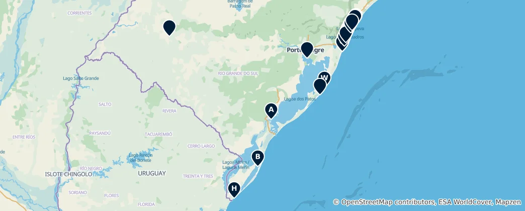 Map of Best Brazilian Beaches