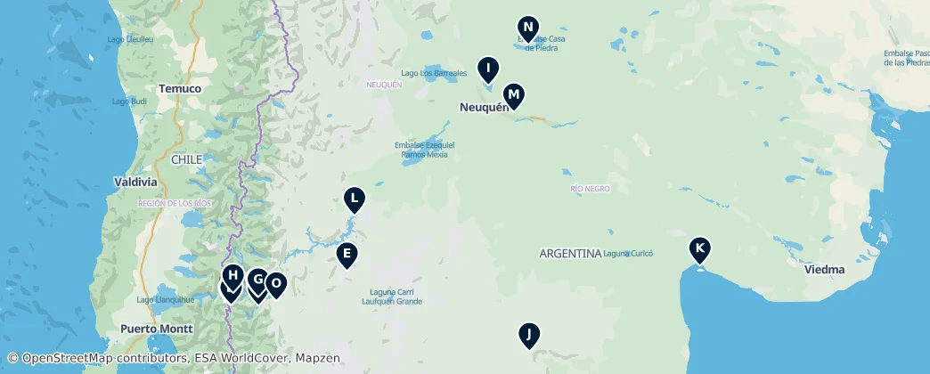 Map of Provincia de Río Negro: Unmissable Patagonian Wonders