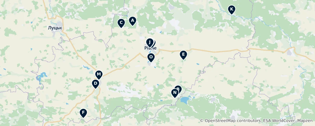 Mapa Rivne Oblast's Absolute Essentials