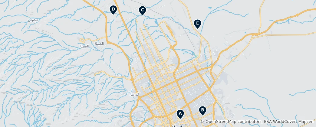 Mapa Riyadh Parks