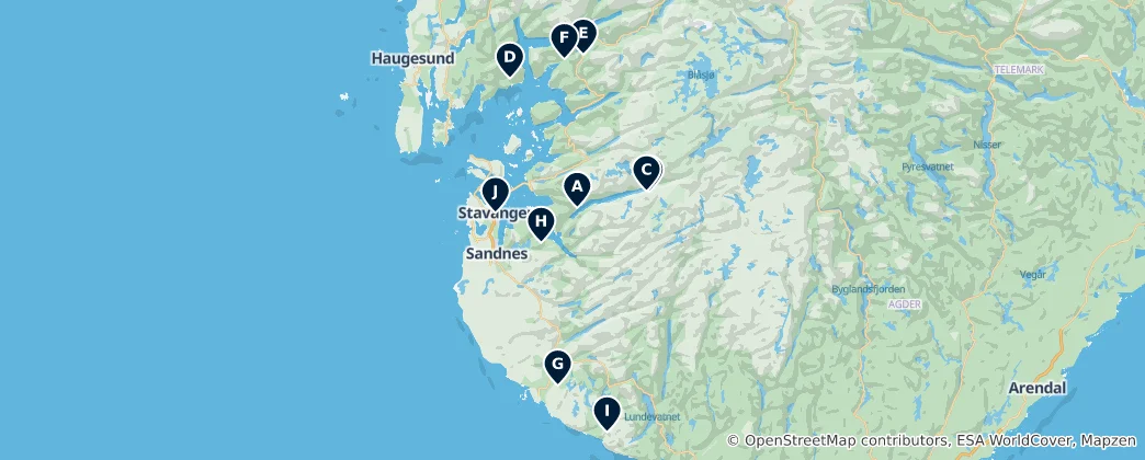 Mapa Spectacular Viewpoints