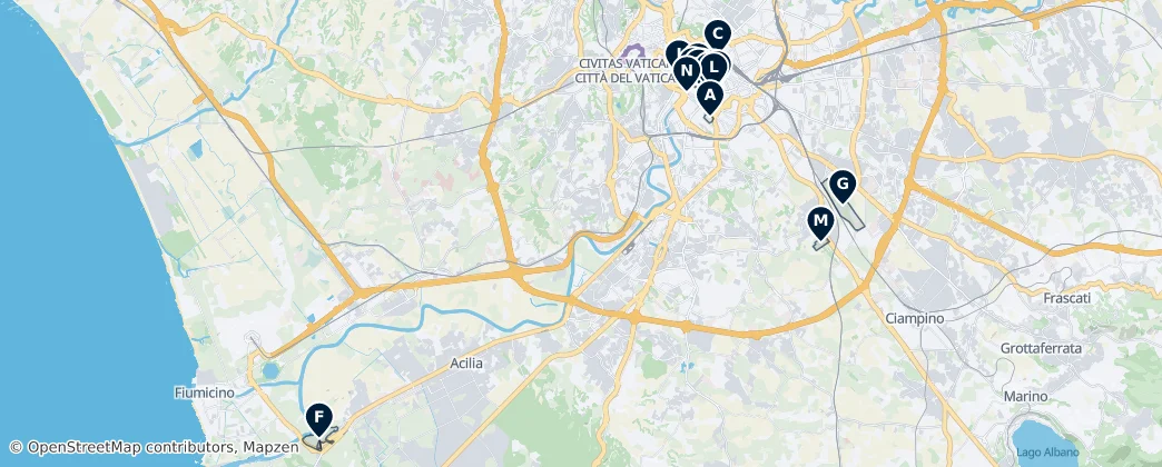 Ancient Roman Baths & Ruins — Map