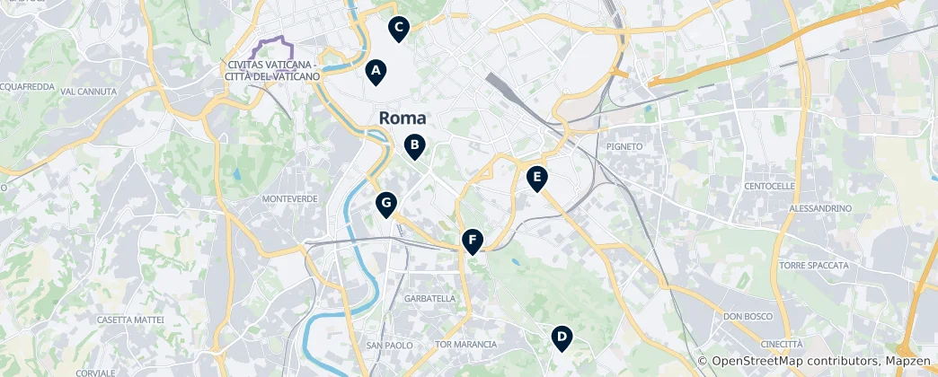 Mapa Wybór Redakcji Rzym