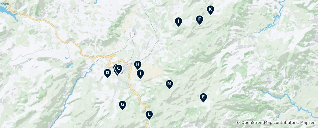 Mapa Spectacular Viewpoints and Peaks