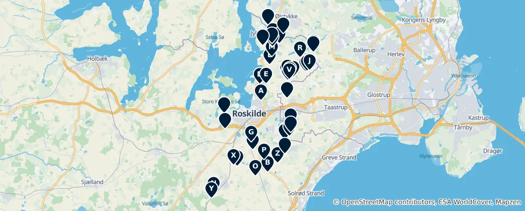 Map of Danish Archaeological Treasures