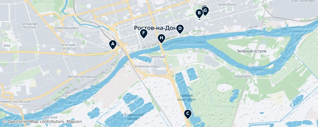 Monuments and Memorials — Карта