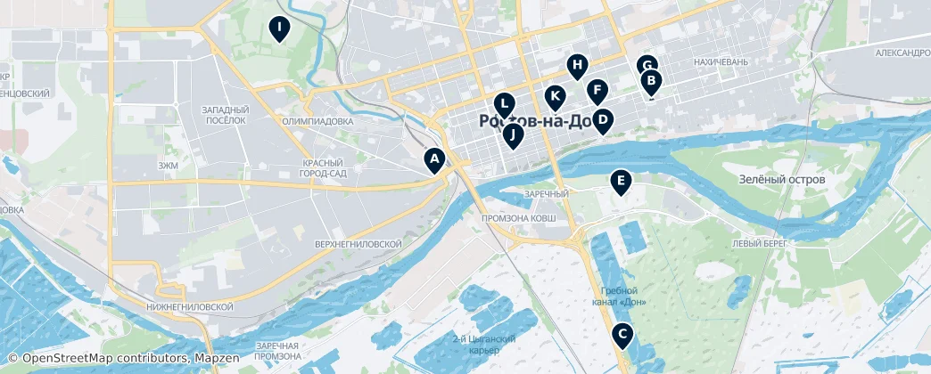 Rostov-on-Don Essentials — Mapa