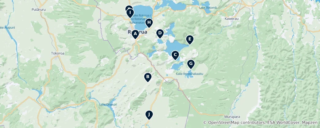 Map of Top Camping & Holiday Parks
