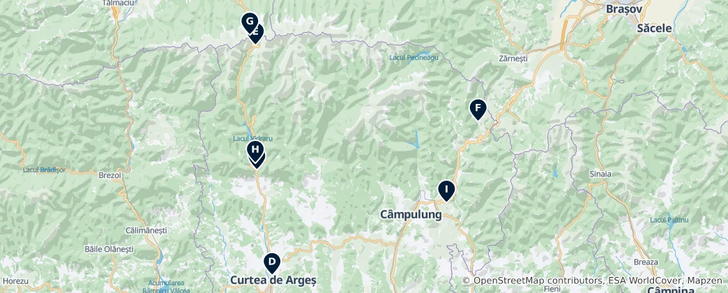 Mapa Argeș Unmissables