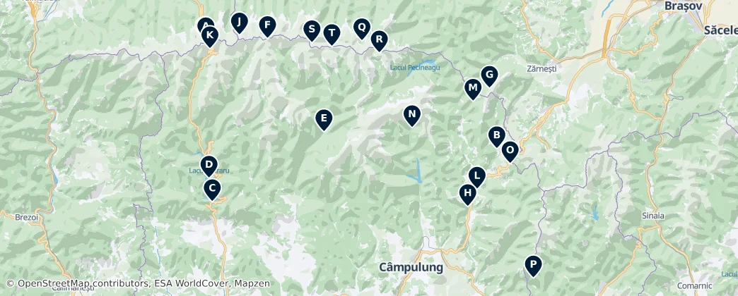 Romanian Nature and Mountain Escapes — Map
