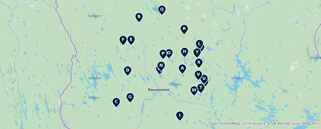 Mapa Lakes and Ponds