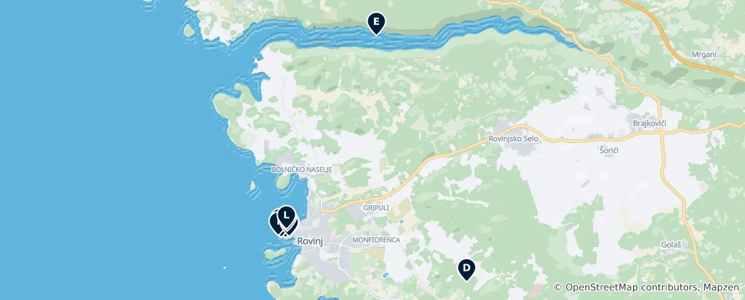 Mapa To nejlepší z Rovinje