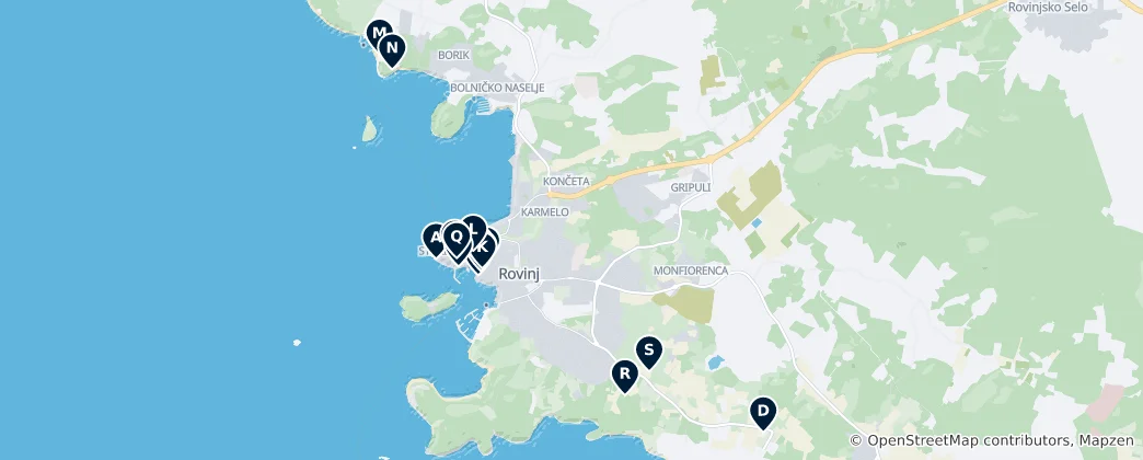 Mapa Rovinj Culinary Delights