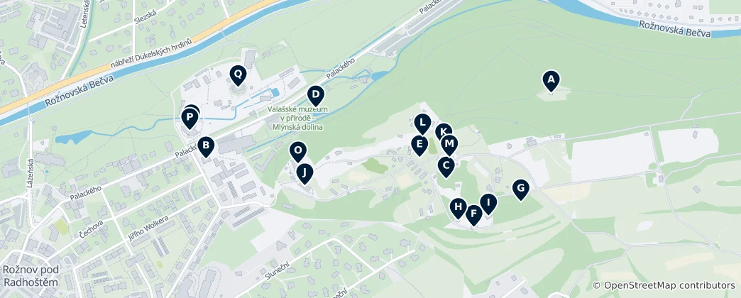 Map of Rožnov pod Radhoštěm Unmissables