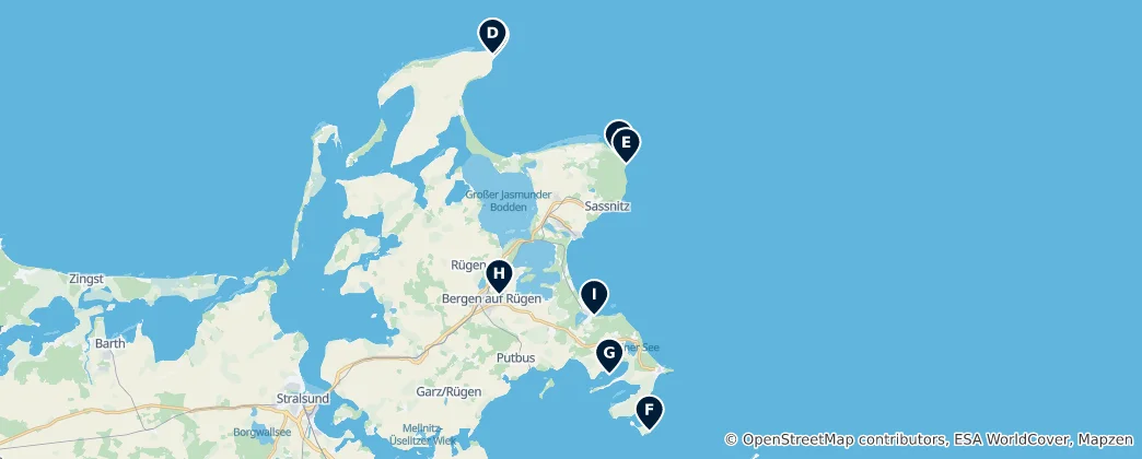 Mapa de Coastal Viewpoints and Lighthouses
