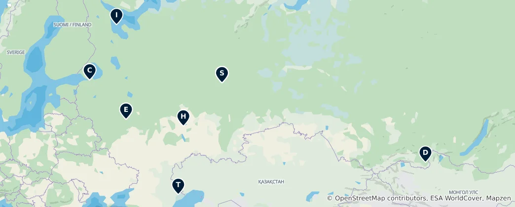 Map of Russian Heritage Sites