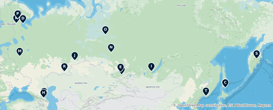 Map of Spectacular Viewpoints