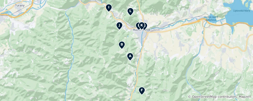 Map of Ružomberok Essentials