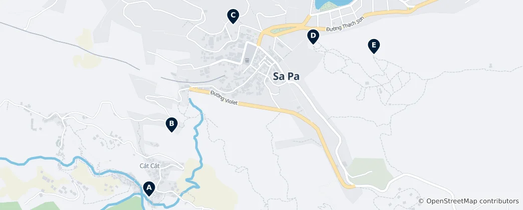 Mapa Sapa Viewpoints & Nature