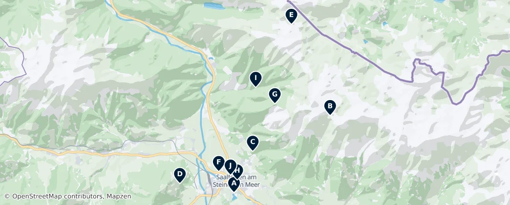 Map of Saalfelden am Steinernen Meer Essentials