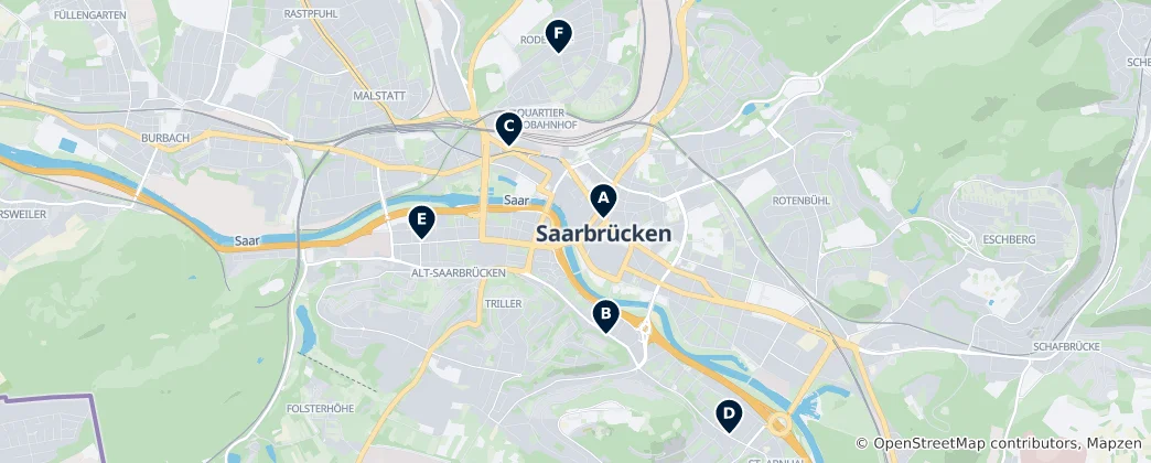 Carte de Italian Restaurants
