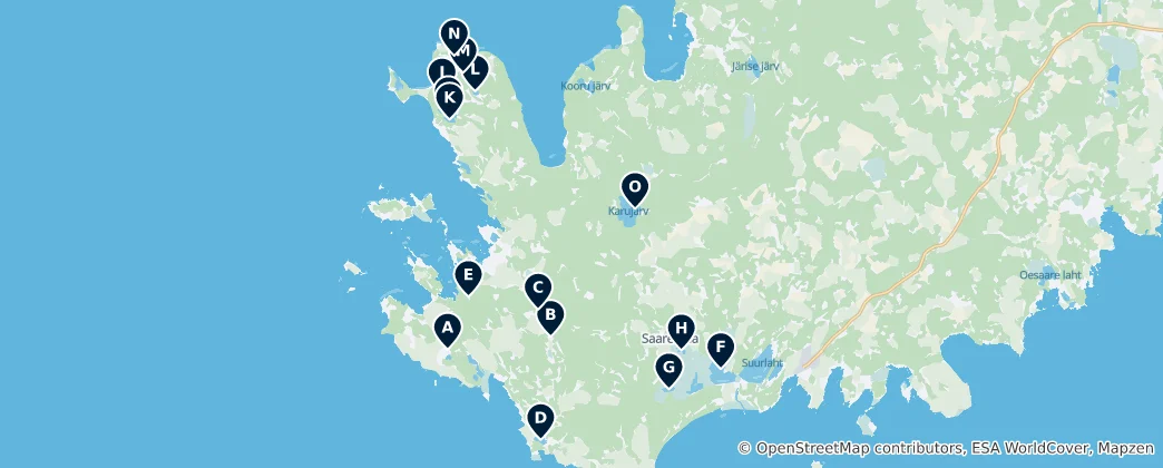 Mapa Lakes and Wetlands