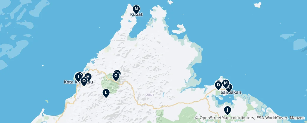 Mapa Sabah's Hidden Gems