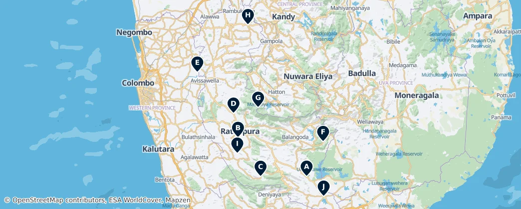 Map of Sacred Sites & Temples