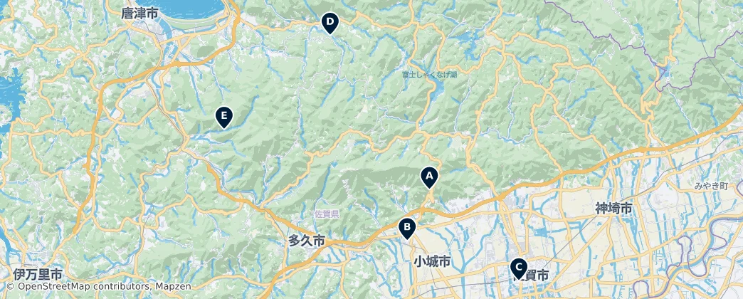 Scenic Parks & Waterfalls — Carte