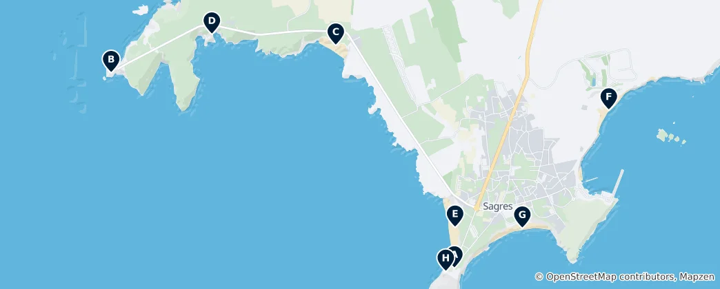 Carte de Les incontournables de Sagres