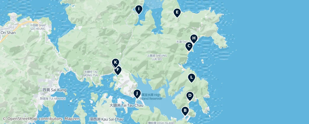 Mapa Sai Kung East Country Park Essentials