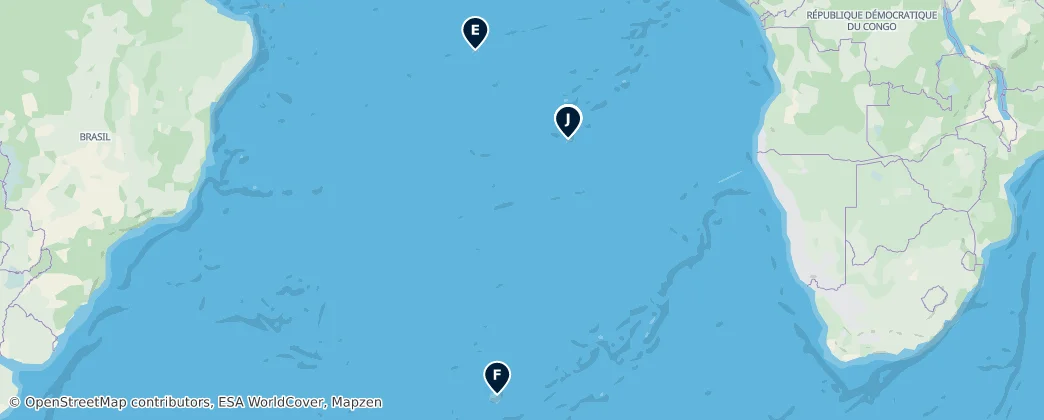 Map of Saint Helena, Ascension, and Tristan da Cunha Essentials