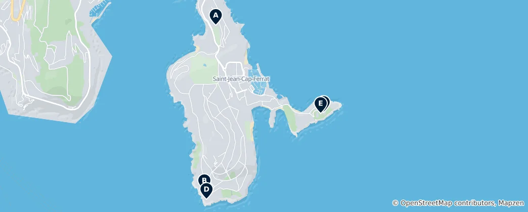 Map of Heritage of Saint-Jean-Cap-Ferrat